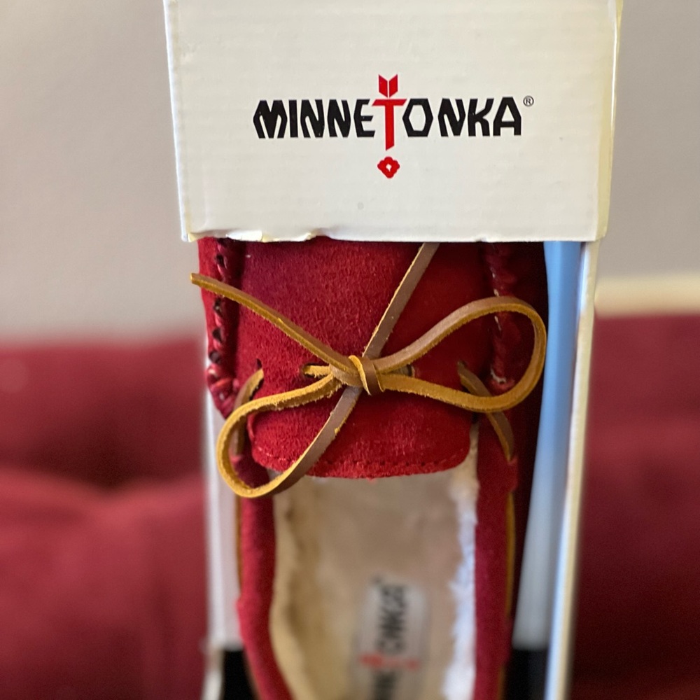Cranberry Red Minnetonka slipper